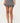 Mona Lacey Slit Pinstripe Mini Skort