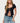 Lacey Split Front Lace Up Top