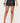 Crossover Grommet Faux Leather Mini Skirt
